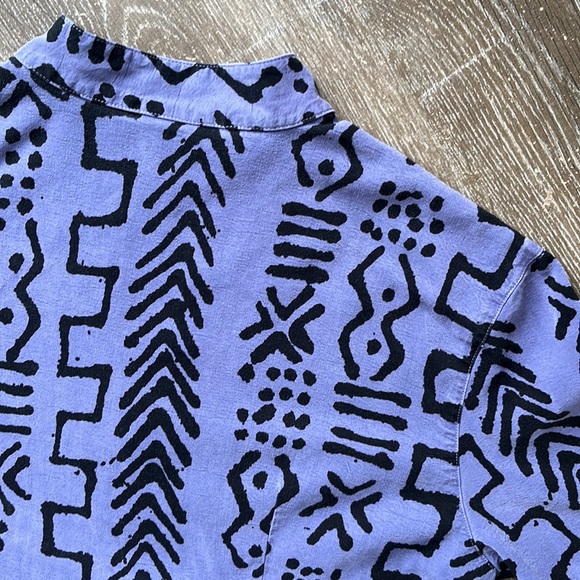 TIANELLO Dynasty Blouse with Engraved Metal Buttons in Grape Purple XL - Picture 7 of 16